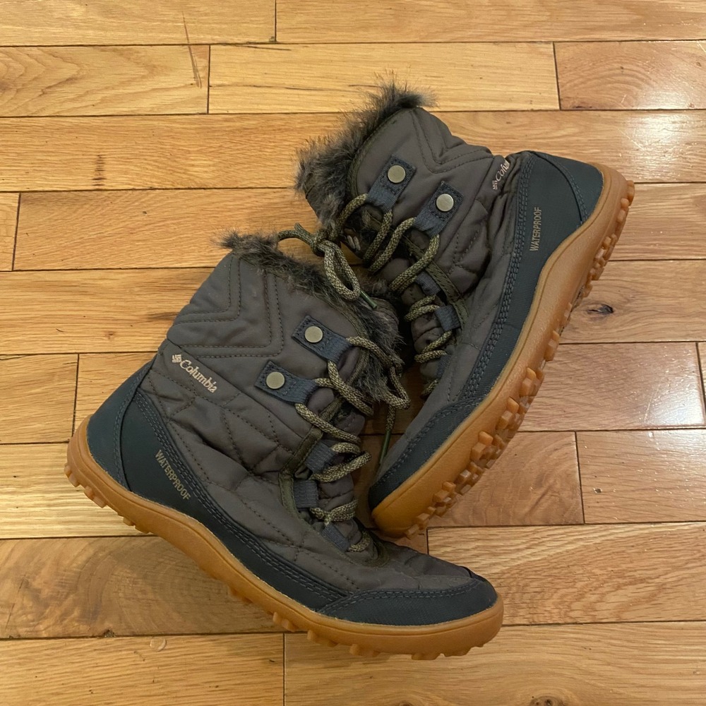 Columbia Minx Shorty III Womens 6.5 Waterproof Winter Boots Grey BL5961-386